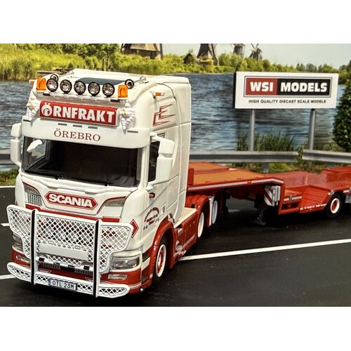 WSI WSI Scania R Highline 6x2 with 4-axle semi wheel well lowloader TRAILER CHRISTER TRANSPORT AB