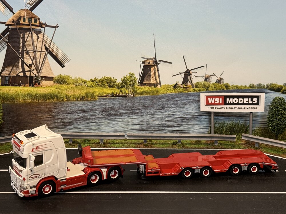 WSI WSI Scania R Highline 6x2 with 4-axle semi wheel well lowloader TRAILER CHRISTER TRANSPORT AB