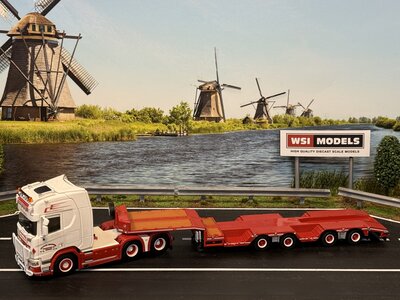 WSI WSI Scania R Highline 6x2 with 4-axle semi wheel well lowloader TRAILER CHRISTER TRANSPORT AB