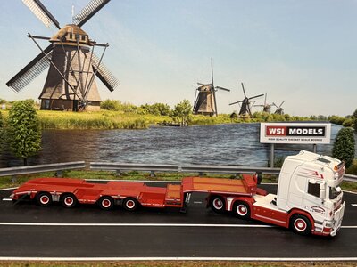 WSI WSI Scania R Highline 6x2 with 4-axle semi wheel well lowloader TRAILER CHRISTER TRANSPORT AB