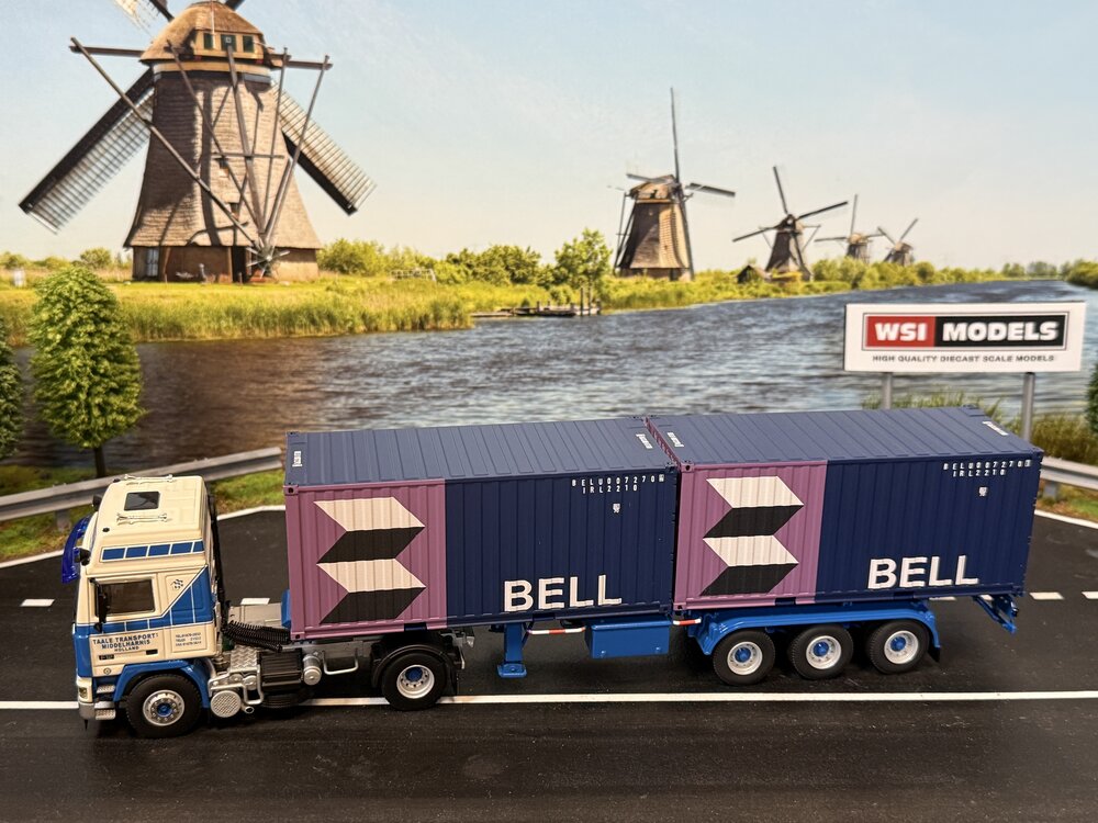 WSI WSI Volvo F12 Glob. met 3-as container trailer + 2 x 20ft. container TAALE TRANSPORT