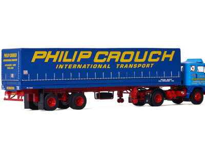 WSI WSI  Volvo F88 4x2 met 2-as classic zeilenoplegger PHILIP CROUCH