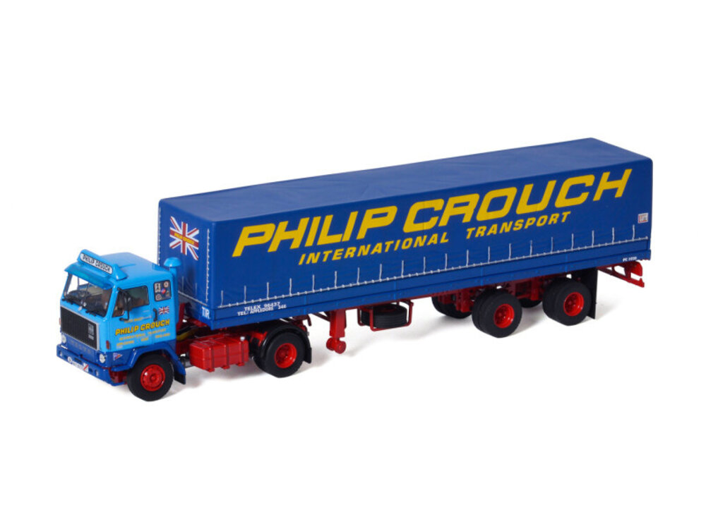 WSI WSI  Volvo F88 4x2 met 2-as classic zeilenoplegger PHILIP CROUCH