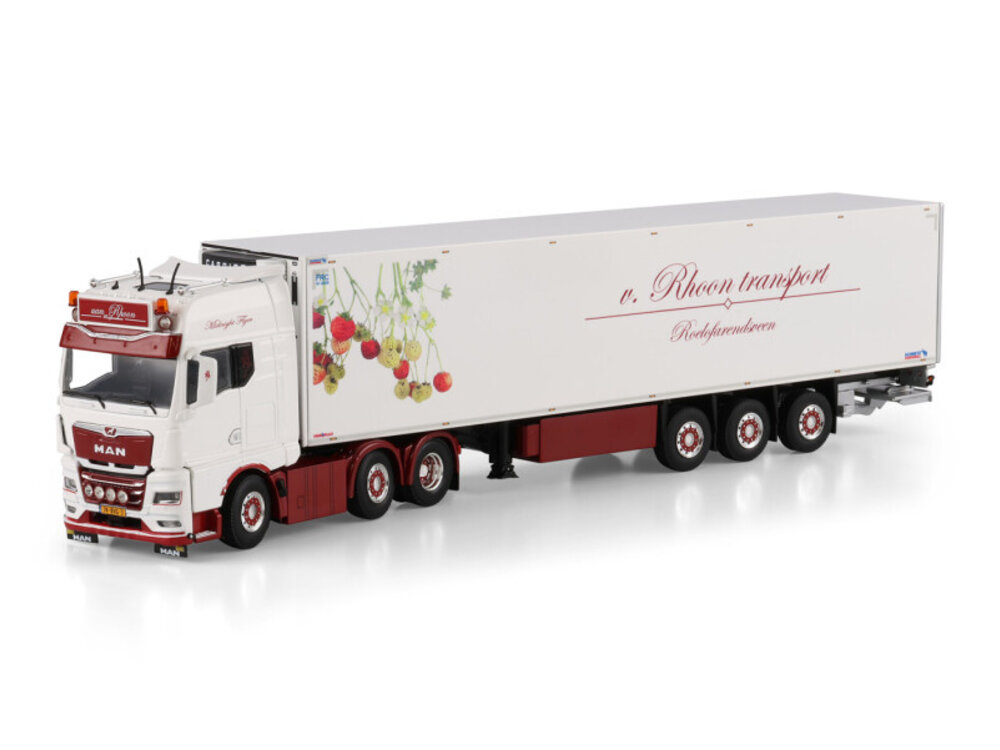WSI WSI MAN TGX GX 6x2 with 3-axle reefer trailer VAN RHOON TRANSPORT