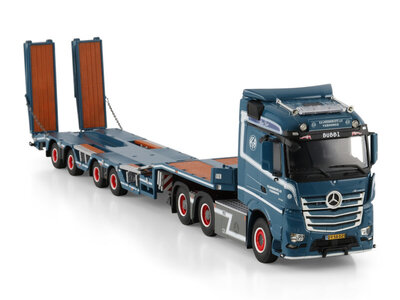 WSI WSI Mercedes-Benz Actros MP4 Stream Space 6x4 with 4-axle semi wheel well low loader KAI ANDERSENS