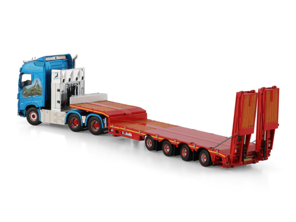 WSI WSI Volvo FH5 Globetrotter 6x4 with 4-axle semi low loader + ramps JESPER THYGESEN