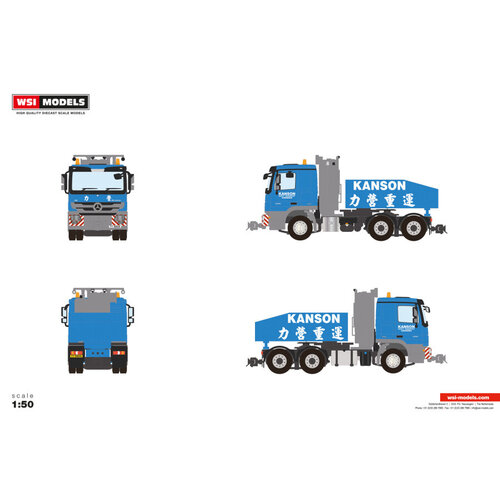 WSI WSI Mercedes-Benz Actros MP3 L flat roof 6x4  resin ballast box KANSON