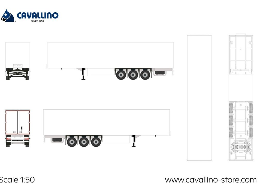 Cavallino Cavallino 3-axle Box trailer Basic Line