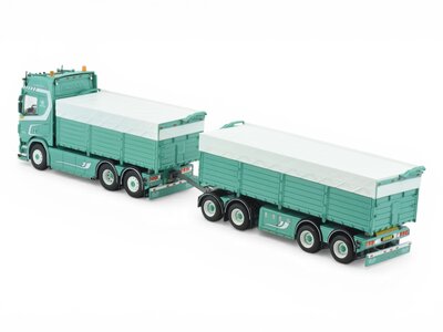 Tekno Tekno Scania Next Gen R770 Highline motorwagen aanhanger met resin bakken JAKOB PEDERSEN