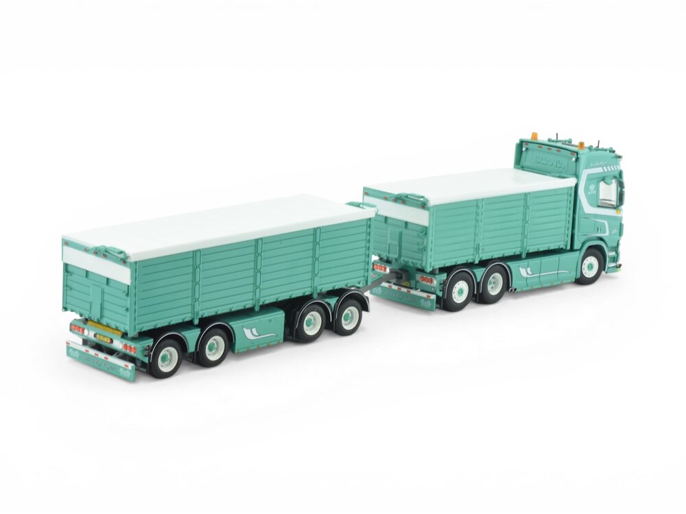 Tekno Tekno Scania Next Gen R770 Highline motorwagen aanhanger met resin bakken JAKOB PEDERSEN