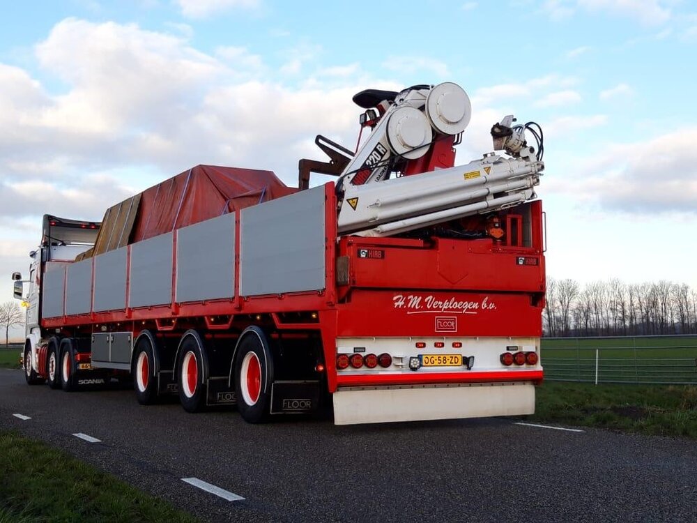 Tekno Tekno Scania 4-serie trekker met 3-assige stenenoplegger H.M. VERPLOEGEN