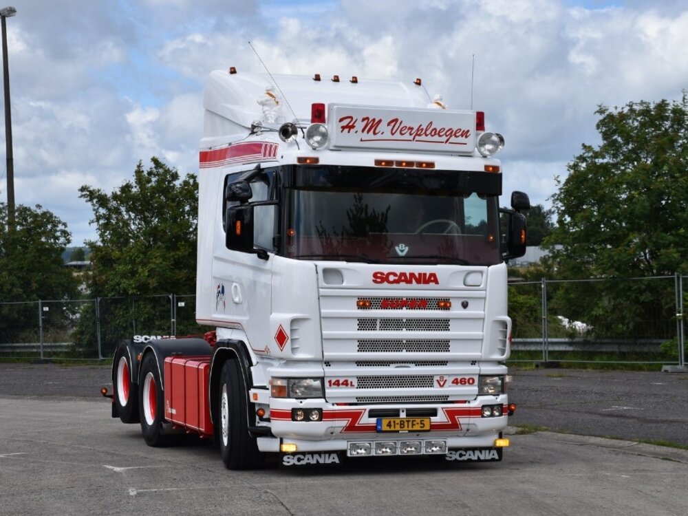 Tekno Tekno Scania 4-serie truck with 3-axle bricktrailer H.M. VERPLOEGEN