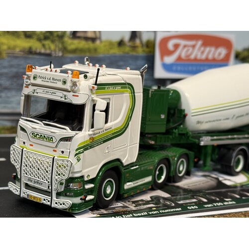 Tekno Scania Next Gen 530S with (new developed zamac) concrete mixer trailer PATRICK VAN DER HOEVEN