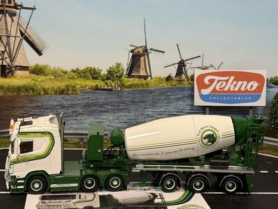 Tekno Scania Next Gen 530S with (new developed zamac) concrete mixer trailer PATRICK VAN DER HOEVEN