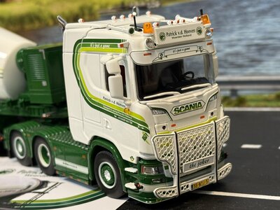 Tekno Scania Next Gen 530S with (new developed zamac) concrete mixer trailer PATRICK VAN DER HOEVEN