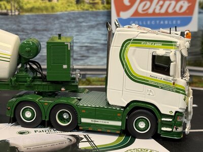 Tekno Scania Next Gen 530S with (new developed zamac) concrete mixer trailer PATRICK VAN DER HOEVEN