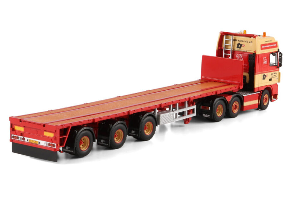 WSI WSI DAF XF 95 Super Space Cab 6x2  met 3-assige steenoplegger TORBEN RAFN