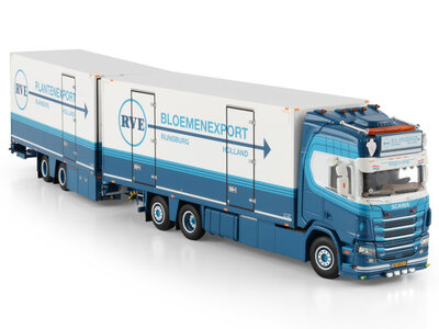 WSI WSI Scania R Highline 6x2 riged reefer truck with 2-axle reefertrailer M.G. VAN ZUIJLEN