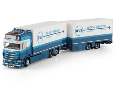 WSI WSI Scania R Highline 6x2 motor koelwagen met 2-assige koeltrailer M.G. VAN ZUIJLEN
