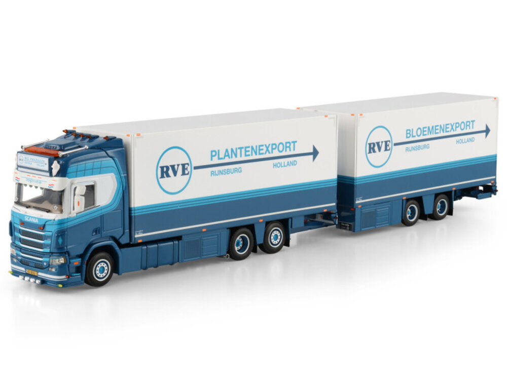 WSI WSI Scania R Highline 6x2 motor koelwagen met 2-assige koeltrailer M.G. VAN ZUIJLEN