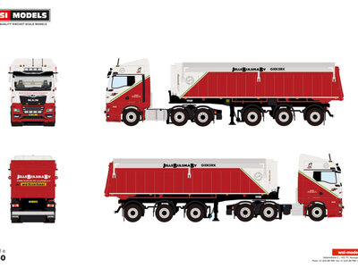 WSI WSI MAN TGX GM 6x2 met 3-as kipper oplegger JELLE BIJLSMA