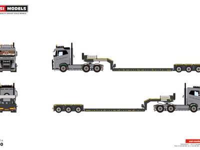 WSI WSI Volvo FH5 sleeper cab  6x4 with 3-axle lowloader SORO