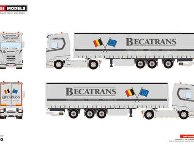 WSI WSI Scania S Highline 4x2 with 3-axle curtainside trailer BECATRANS