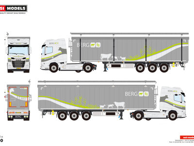 WSI WSI DAF XG 6x2  met 3-axle volume trailer BERG AGRI
