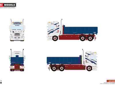 WSI WSI Scania R Normal 6x2 motorwagen met haakarm systeem + 15m3 container MARTEMOEN