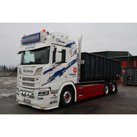 WSI Scania R Normal 6x2 riged truck with hooklift system + 15m3 container MARTEMOEN