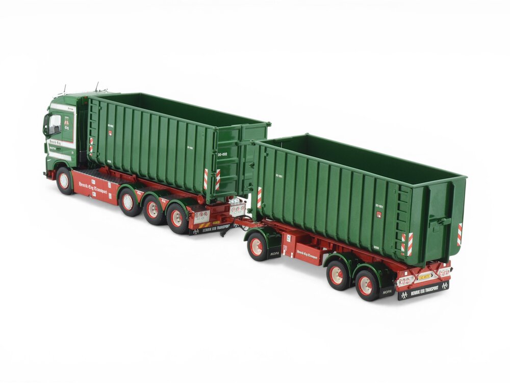 Tekno Tekno Volvo FH05 Globetrotter hooklift with trailer HENDRIK EEG