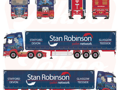 Tekno Tekno DAF XG 6x2 with 3-axle curtainside trailer STAN ROBINSON