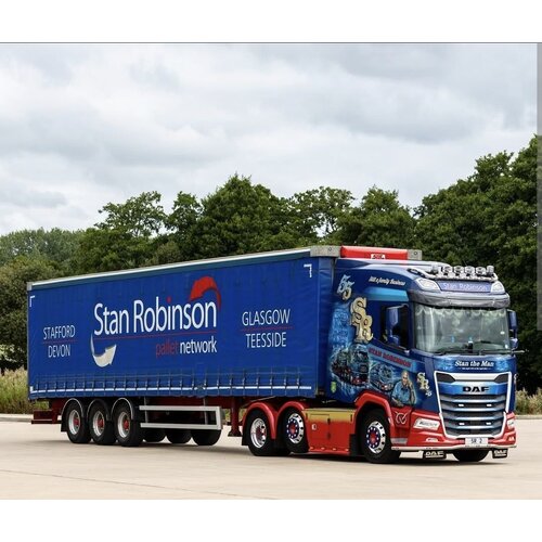 Tekno Tekno DAF XG 6x2 with 3-axle curtainside trailer STAN ROBINSON