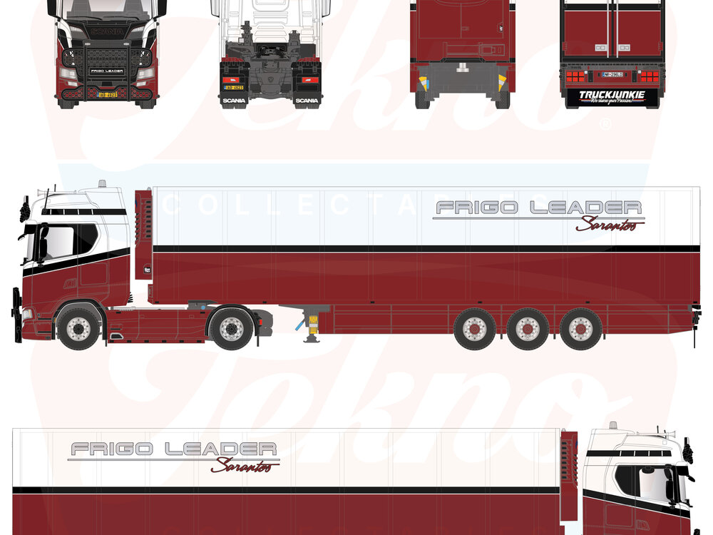 Tekno Tekno Scania NGS Highline 4x2 with 3-axle reefer trailer SARANTOS