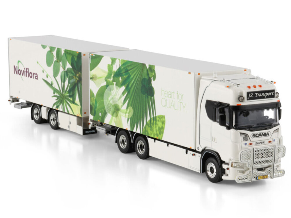 WSI WSI Scania S Highline 6x2 with 5-axle riged reefer truck with reefertrailer JZ TRANSPORT "NOVIFLORA"