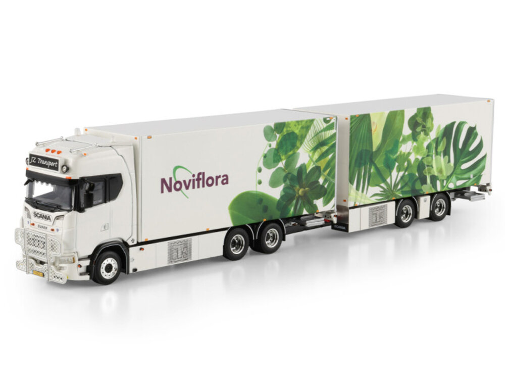 WSI WSI Scania S Highline 6x2 with 5-axle riged reefer truck with reefertrailer JZ TRANSPORT "NOVIFLORA"