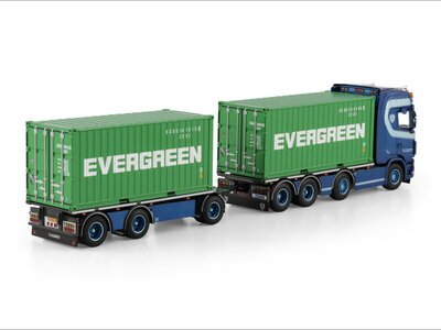 WSI WSI Scania S Highline 8x2 with 7-axle riged container truck + drawbar trailer with 2x 20ft container VAN WONDEREN BEESD BV