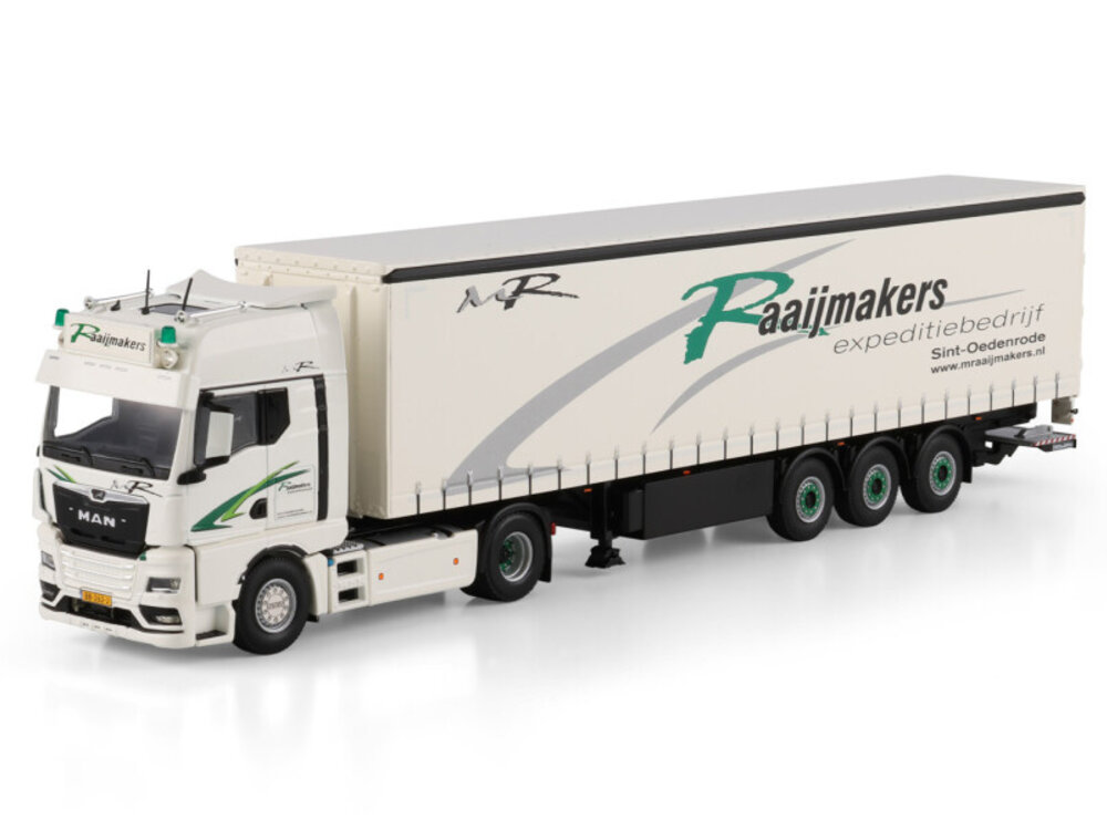 WSI WSI MAN TGX GX 4x2 met 3-assige schuifzeilen oplegger RAAIJMAKERS