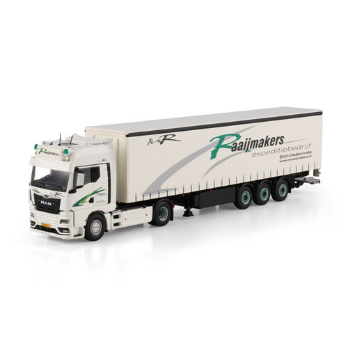 WSI WSI MAN TGX GX 4x2 met 3-assige schuifzeilen oplegger RAAIJMAKERS