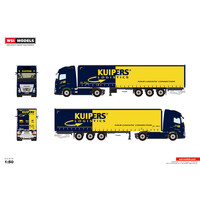 WSI Volvo FH Aero Globetrotter XL 4x2 met 3-assige schuifzeilen oplegger KUIPERS