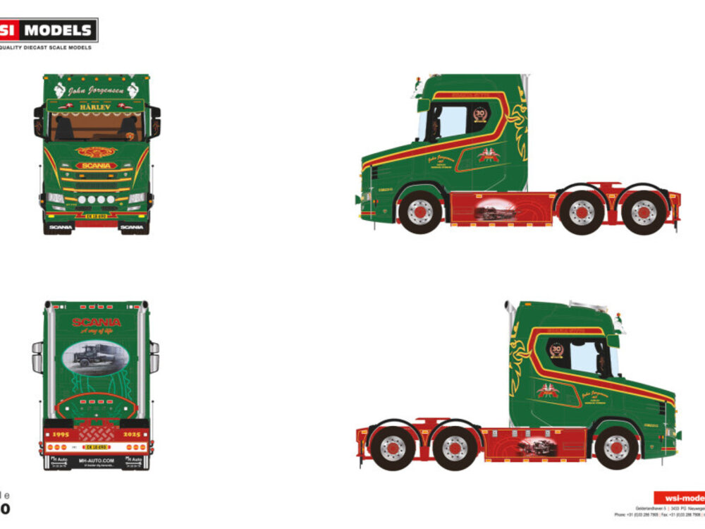 WSI WSI Scania S Vlastuin Torpedo Highline Facelift 6x2 JOHN JØRGENSEN