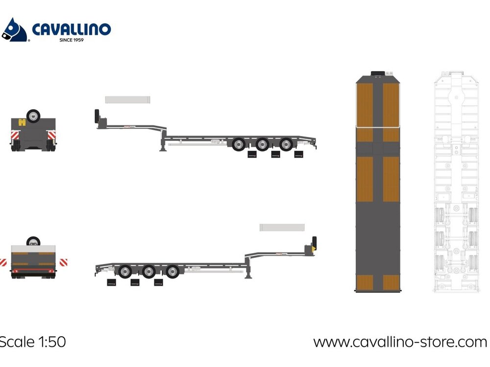 Cavallino Cavallino 3-axle semi lowloader BASIC LINE