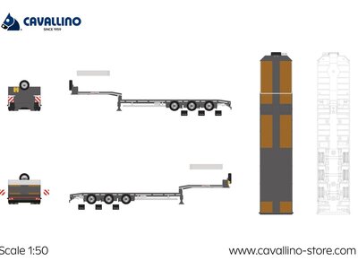 Cavallino Cavallino 3-axle semi lowloader BASIC LINE
