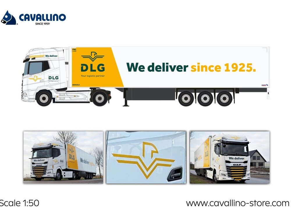 Cavallino Cavallino DAF XG+ with 3-axle reefer trailer DLG LOGISTICS