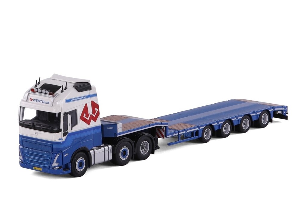 Cavallino Cavallino Volvo FH5 Globetrotter 6x2 with 4-axle semi-lowloader WESTDIJK