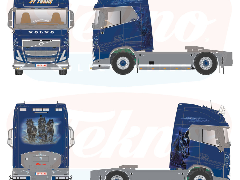 Tekno Tekno Volvo FH05 Globetrotter XL 4x2 JT TRANS