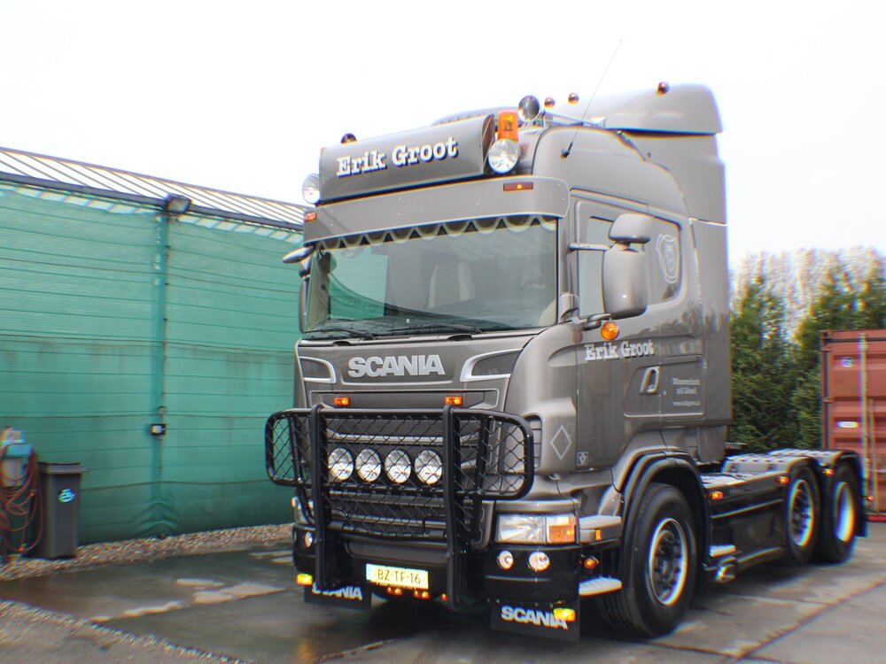 Tekno Tekno Scania R-Serie 6x2 tractor with 3-axle container chassis ERIK GROOT TRANSPORT