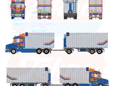 Tekno Tekno Scania 4-serie Torpedo motorwagen met 3-as oplegger C.G. KROON Mesthandel Amsterdam