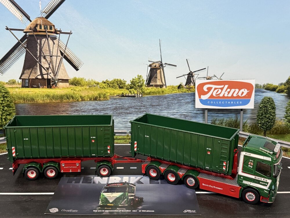 Tekno Tekno Volvo FH05 Globetrotter hooklift with trailer HENDRIK EEG