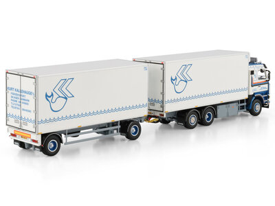 WSI WSI Scania 3-serie 6x2 bakwagen met 2-as oplegger KAJ MADSEN